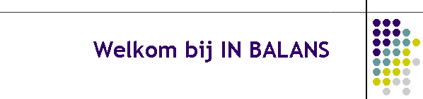 Welkom bij IN BALANS